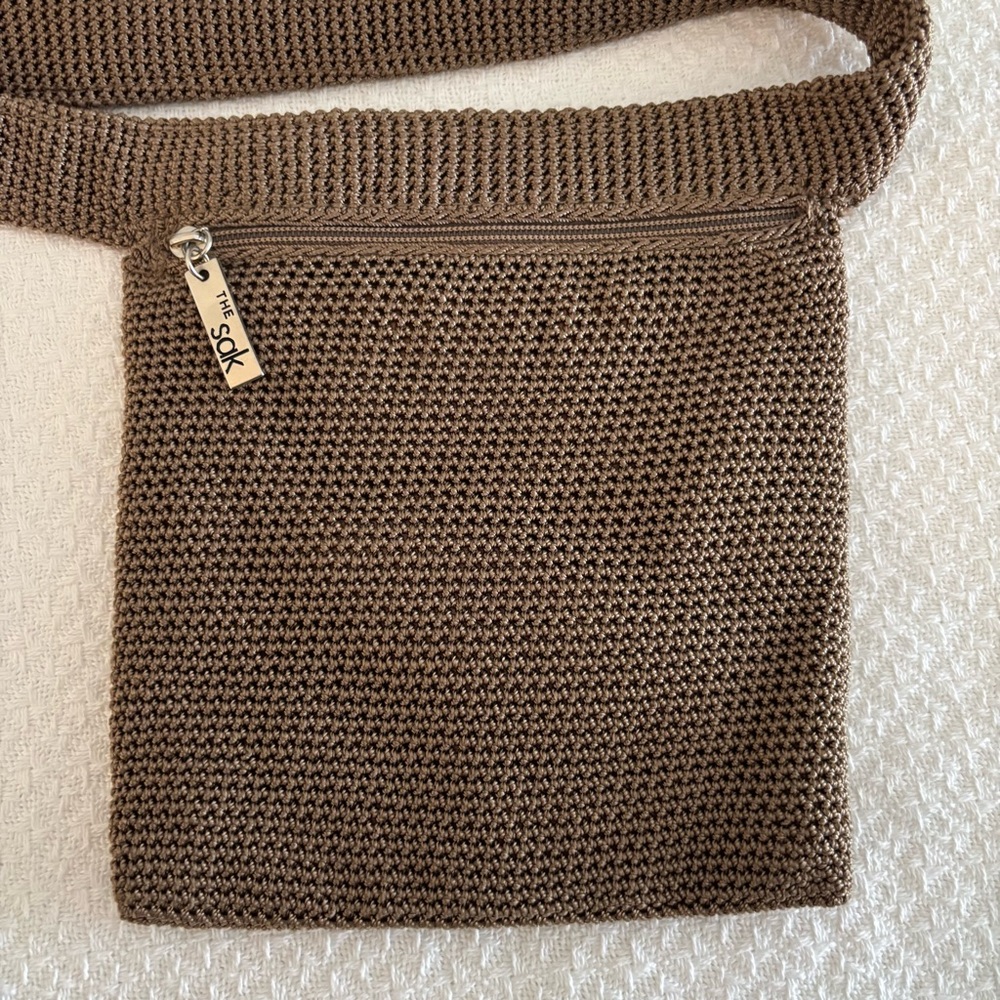 The Sak Taupe Knit Waist Bag